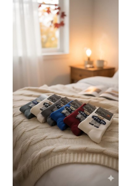 Ayıcık Desenli Pamuk Soket Çorap