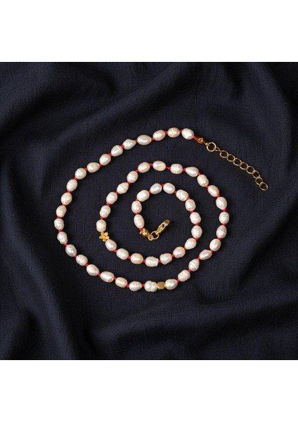 Inci Kolye - Düğümlü Model (5x7 mm Gerçek Inci) modelleri