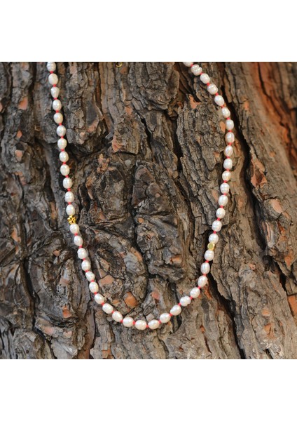 Inci Kolye - Düğümlü Model (5x7 mm Gerçek Inci) fırsatları