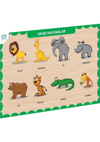 CAAHS-3213 Ca Games Ahşap Vahşi Hayvanlar Bul-Tak fiyatları