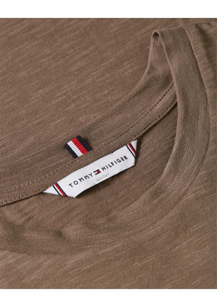 Slub Mdrn C-Nk Ss T-Shırt Kadın Kahverengi T-Shirt - WW0WW45747 modelleri
