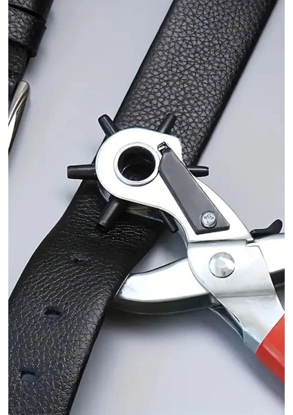 6 Farklı Uçlu Kemer Delme Pensesi Deri Kemer ve Kumaş Için Ayarlanabilir Delik Açıcı El Aleti