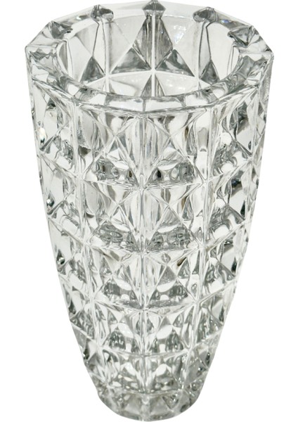 Piramit Desen Şeffaf Vazo modelleri