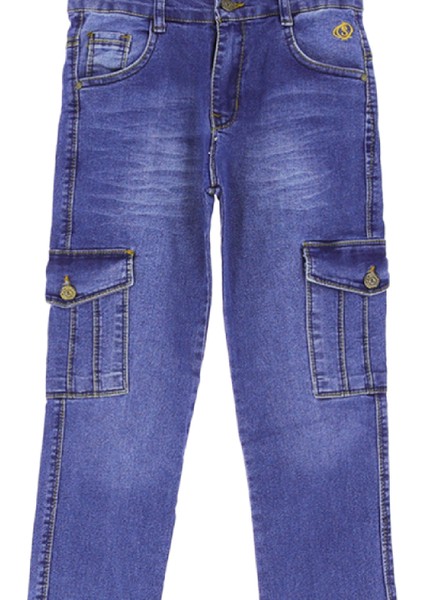 Erkek Çocuk Likralı Kargo Cepli Esnek Belli Jean Pantolon 13-17 Yaş 12366 fiyatları
