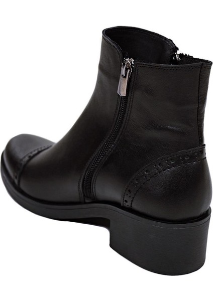 Siyah Kadın Günlük Topuklu Hakiki Deri Bot 074.101 modelleri