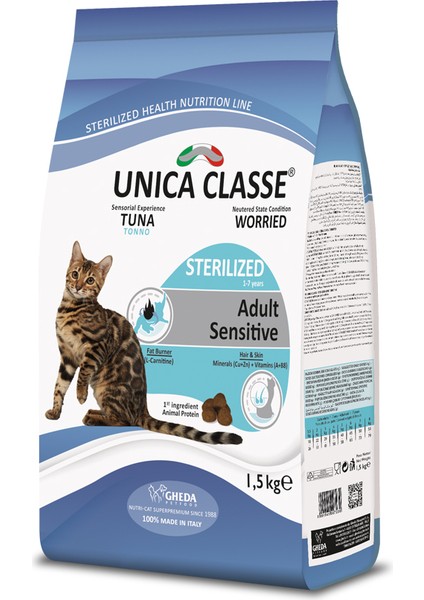 Adult Sterilized Sensitive Ton Balıklı Hassas Kısırlaştırılmış Kedi Maması 1.5kg