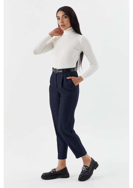 Kemerli Yüksek Bel Pantolon Lacı modelleri