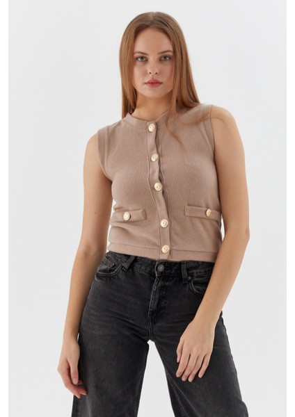 Triko Yelek Bluz Vızon modelleri