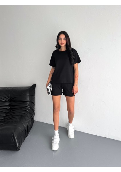 Şortlu Takım Modal Kumaş /şortlu Takım Tavşan Nakışlı Günlük Kullanıma Uygun