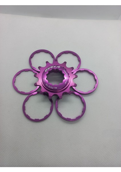 Bisiklet Single Speed Tek Vites Dönüşüm Kiti Mor Renkli