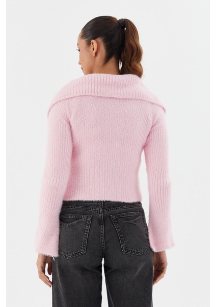 Yumuşak Dokulu Bluz Hırka Pembe indirimleri