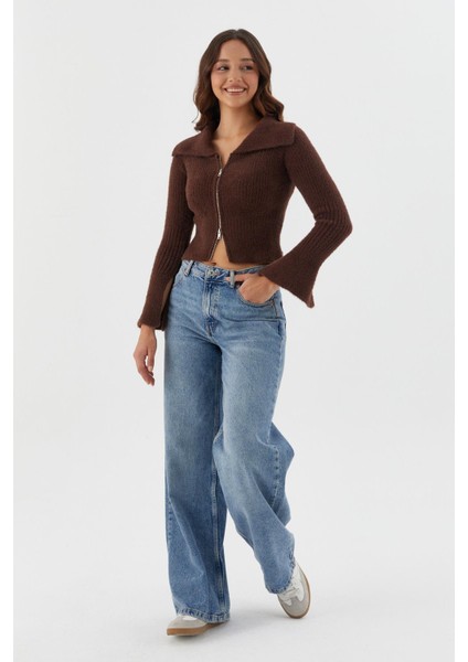 Yumuşak Dokulu Bluz Hırka Kahve fırsatları