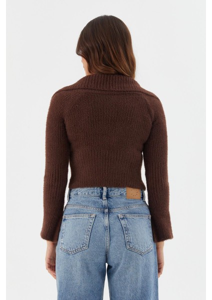 Yumuşak Dokulu Bluz Hırka Kahve indirimleri