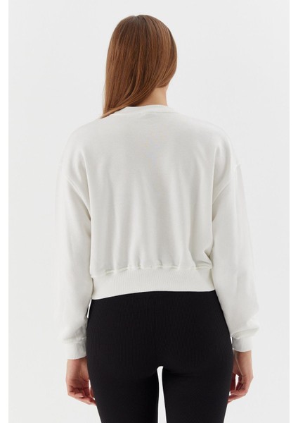 Penguen Işlemeli Sweatshirt Ekru indirimleri