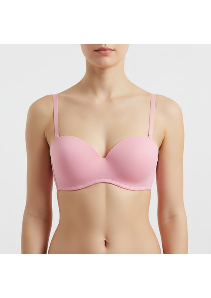 Kadın Straplez Micro Pembe Rengi Sütyen BB2002