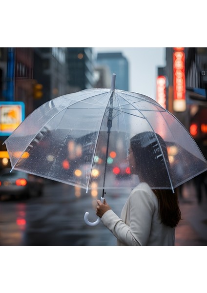 Monica Şeffaf Şemsiye Otomatik Açılır Mekanizmalı 70x85 cm - Modern, Şık ve Dayanıklı Tasarım fiyatları