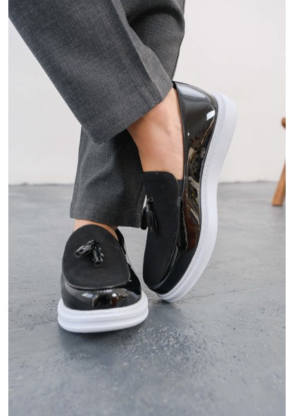 MN002 - Rbt Loafer Verniciata Erkek Ayakkabı Sıyah indirimleri