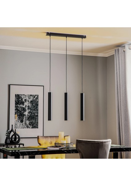 Archio Üçlü Ledli Sıralı Sarkıt Avize Yemek Masası Avize Oturma Odası Avize