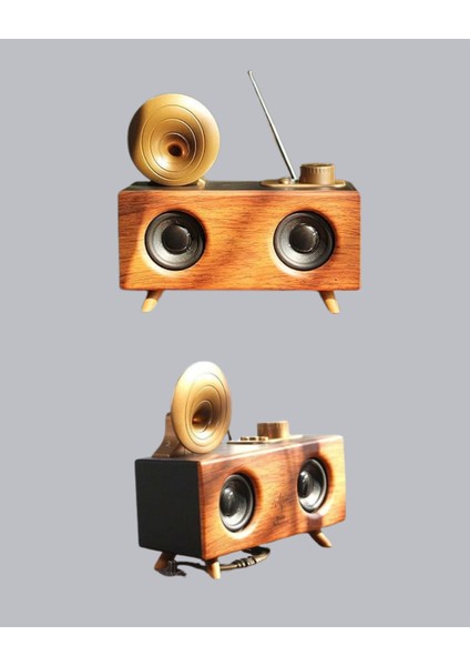 Çift Hoparlörlü Bluetooth Gramofon Speaker – Fm Radyo, Usb, Sd Kart ve Aux Girişli indirimleri