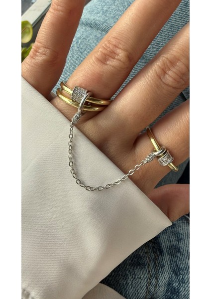 Zincirli 3'lü Yüzük