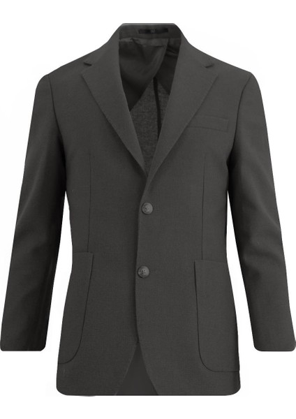 Antrasit Mono Yaka Klasik Ceket