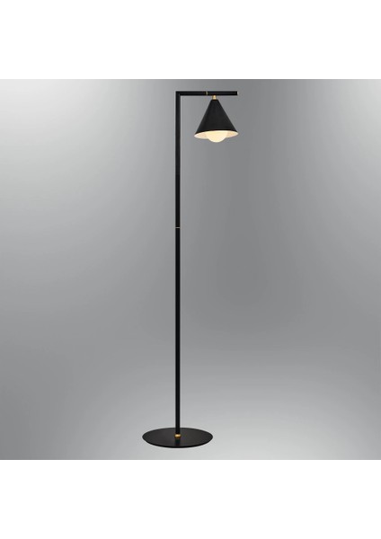 Çan Spotlu Lambader Siyah