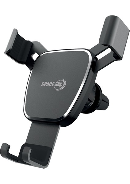 SPR101 Araç Içi 360 Derece Dönebilen Otomatik Kilitli Telefon Tutucu Siyah