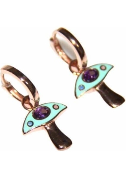 Mushroom Gümüş Küpe