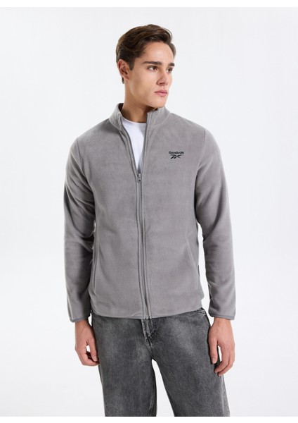 Cn 10905 Pıer Polar Fz Gri Regular Fit Düz Erkek Zip Ceket modelleri