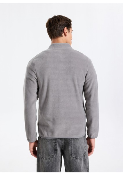 Cn 10905 Pıer Polar Fz Gri Regular Fit Düz Erkek Zip Ceket indirimleri