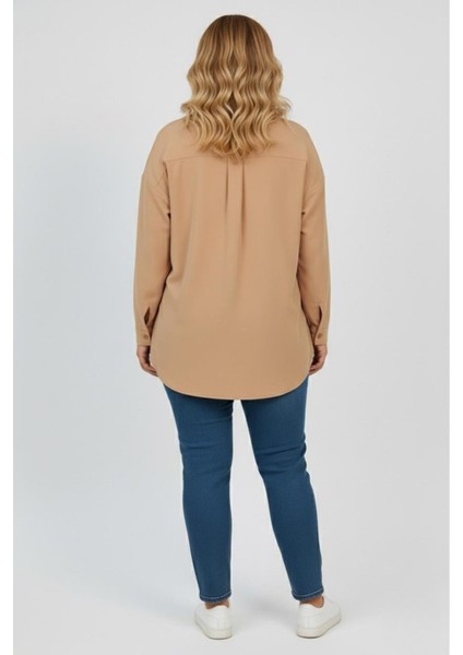 Kadın Büyük Beden Pul Payet Işlemeli Uzun Kollu Gömlek 1985-26 modelleri