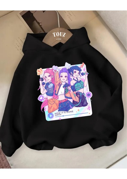 Young Kpop Demon Hunters 3 Iplik Kalın Sweet Hoodie