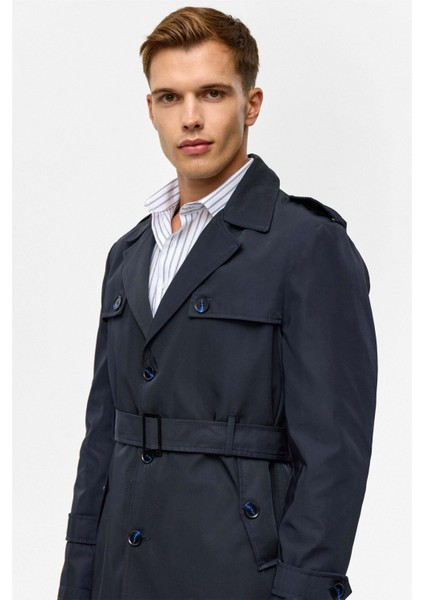 Slim Kalıp Lacivert Erkek Trençkot MN2008700522 modelleri