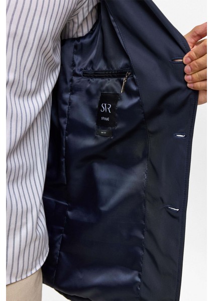 Slim Kalıp Lacivert Erkek Trençkot MN2008700522 indirimleri