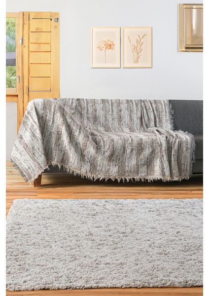 Pamuklu Lüks Kaymaz Koltuk Örtüsü | Koltuk Şalı | Çok Amaçlı Örtü