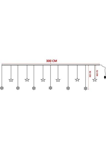 Hidz Perde LED Kar Tanesi Dekorlu fırsatları