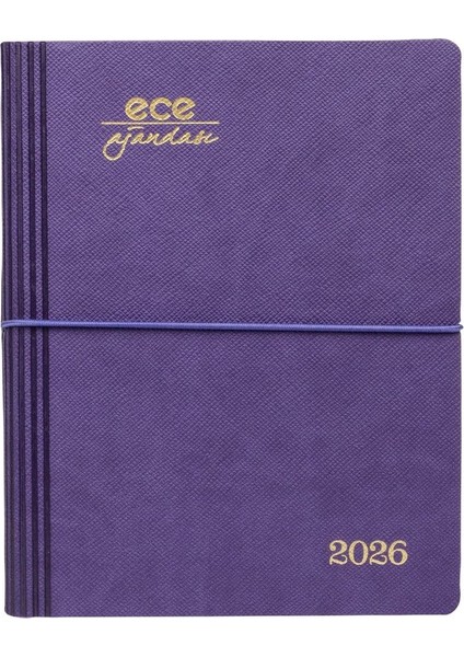 Ajandası Yeni Marmaris 2026 Mor - Günlük Çizgili 12X16