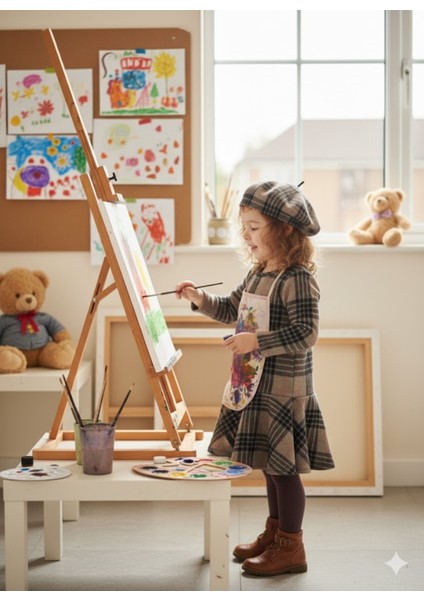 Kız Çocuk Kısa Elbise Şapka Takım Oduncu Kışlık Dar Kalıp Esnek Değil Kahverengi fırsatları