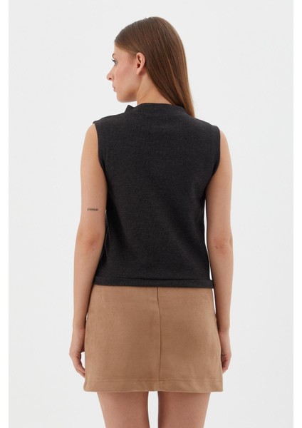 Triko Yelek Bluz Antrasıt indirimleri