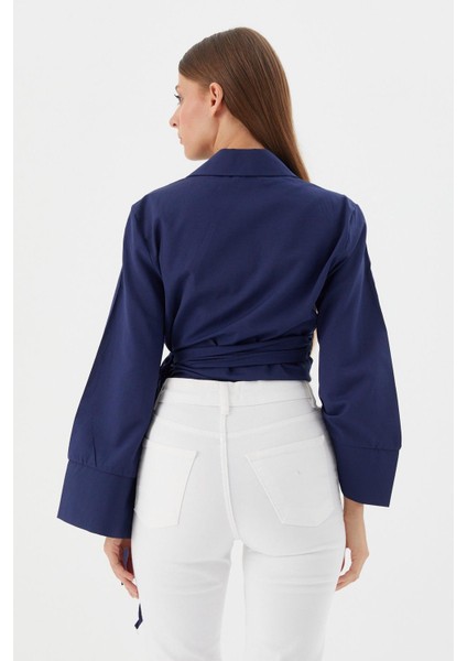 Yan Bağlamalı Crop Gömlek Lacı indirimleri