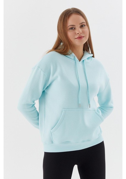 Önü Cepli Kapüşonlu Sweatshirt A.mavı modelleri