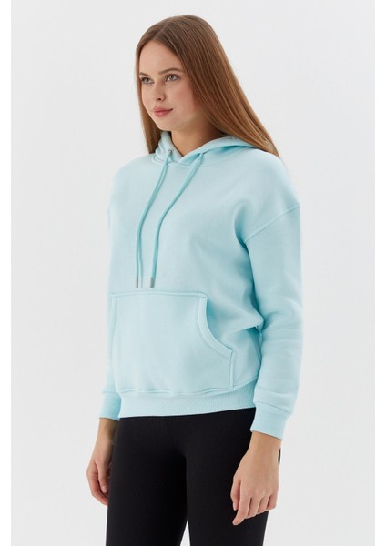 Önü Cepli Kapüşonlu Sweatshirt A.mavı fırsatları