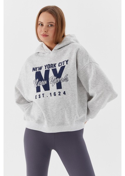 Kapüşonlu Oversize Sweatshirt Grı modelleri