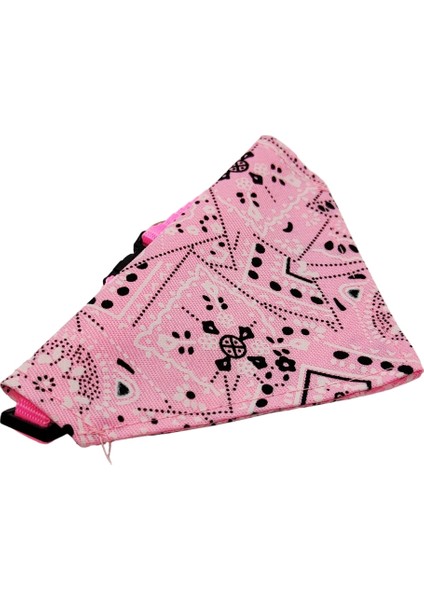 Üçgen Şeklinde, Ayarlanabilir Kedi ve Köpek Boyun Bandanası Pembe Renk modelleri