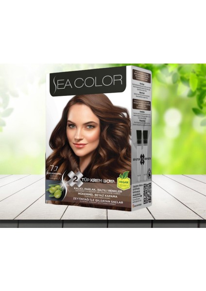 Koyu Karamel Krem Saç Boyası Amonyaklı Uzun Süreli Etki 1 Adet