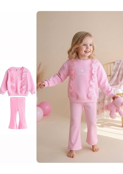 Uncrn Fisto Detaylı Kız Çocuk 2 li takım - Pembe fiyatları