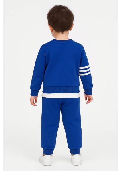 Garnili Şerit Detaylı Saks Renk Erkek Çocuk Eşofman Takımı fiyatları