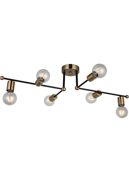 Rena Eskitme Siyah Plafonyer Altılı