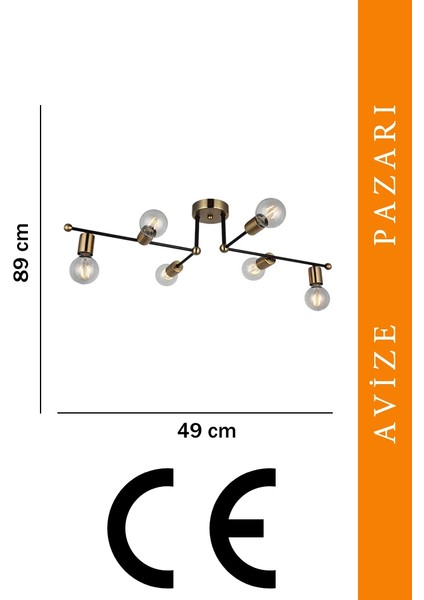 Rena Eskitme Siyah Plafonyer Altılı indirimleri
