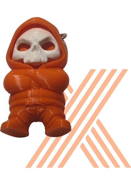 Kapüşonlu Iskelet Anahtarlık & Charm Turuncu Renk 5cm fiyatları